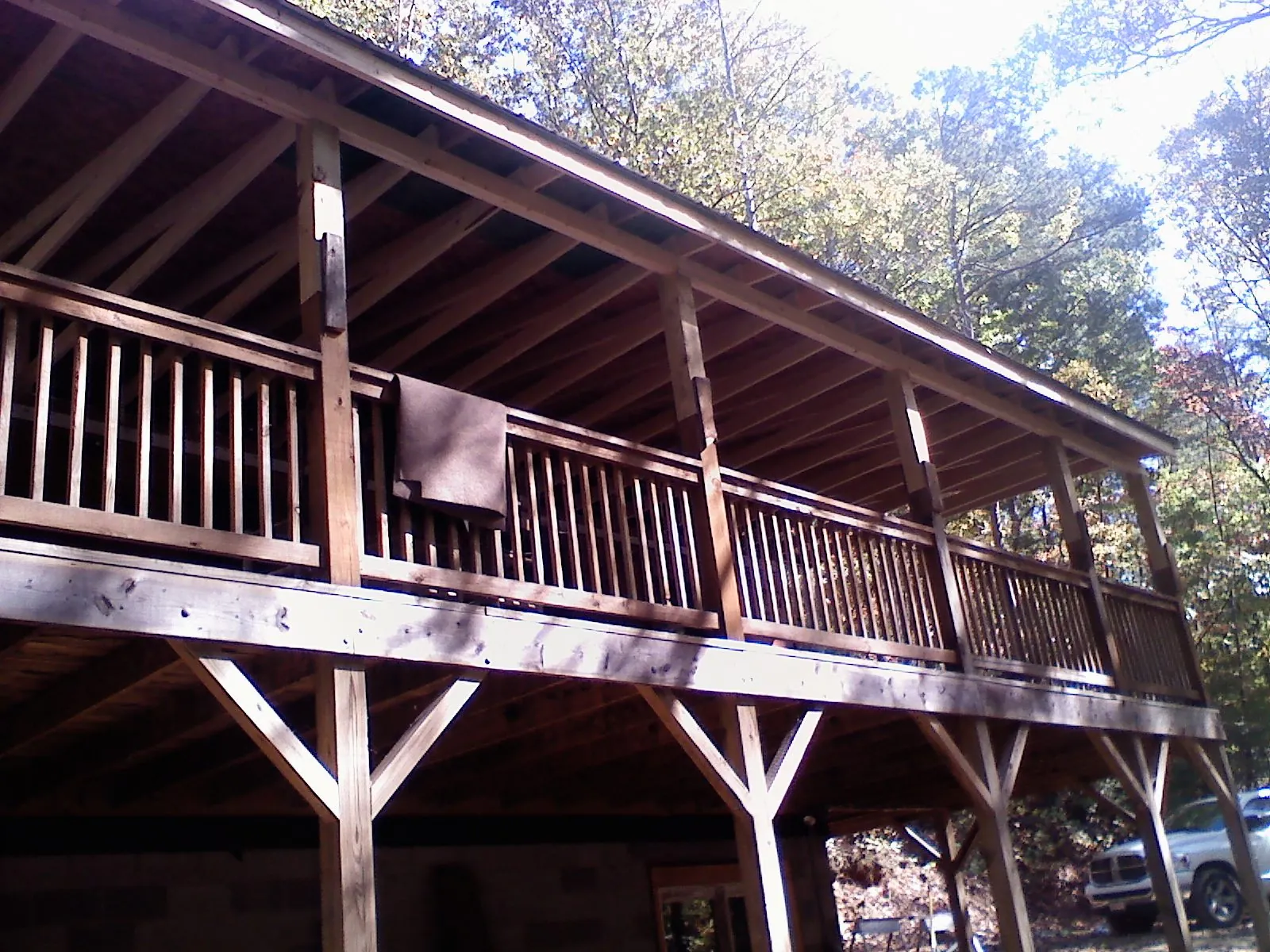 Timber framing under a new elevated porch and deck — Roof Leak Repair in Lake Alfred by Roofing Brothers
